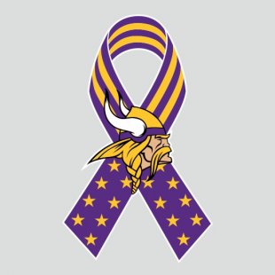 Minnesota Vikings Ribbon American Flag logo decal sticker