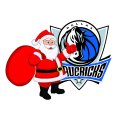 Dallas Mavericks Santa Claus Logo Sticker Heat Transfer
