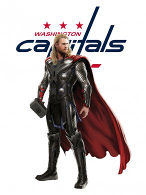 Washington Capitals Thor Logo Sticker Heat Transfer
