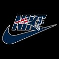 New England Patriots Nike logo decal sticker