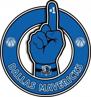 Number One Hand Dallas Mavericks logo decal sticker