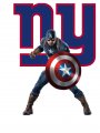 New York Giants Captain America Logo Sticker Heat Transfer