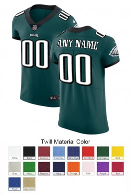 Philadelphia Eagles Custom Letter and Number Kits For Home Jersey Material Twill
