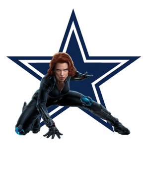 Dallas Cowboys Black Widow Logo Sticker Heat Transfer