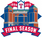 Texas Rangers 2019 Stadium Logo decal sticker