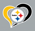 PittsburghSteelers Heart Logo Sticker Heat Transfer