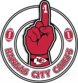 Number One Hand Kansas City Chiefs logo Sticker Heat Transfer