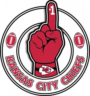 Number One Hand Kansas City Chiefs logo decal sticker