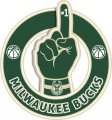 Number One Hand Milwaukee Bucks logo decal sticker