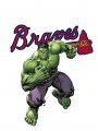 Atlanta Braves Hulk Logo Sticker Heat Transfer