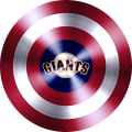 Captain American Shield With San Francisco Giants Logo Sticker Heat Transfer