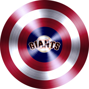 Captain American Shield With San Francisco Giants Logo decal sticker