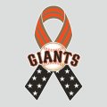 San Francisco Giants Ribbon American Flag logo decal sticker