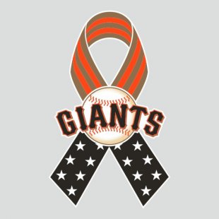 San Francisco Giants Ribbon American Flag logo decal sticker