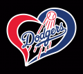 Los Angeles Dodgers Heart Logo decal sticker