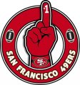 Number One Hand San Francisco 49ers logo decal sticker