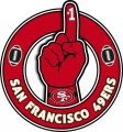 Number One Hand San Francisco 49ers logo Sticker Heat Transfer