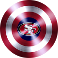 Captain American Shield With San Francisco 49ers Logo decal sticker