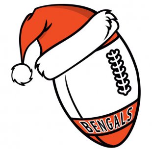 Cincinnati Bengals Football Christmas hat logo decal sticker