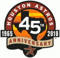 Houston Astros 2010 Anniversary Logo Sticker Heat Transfer