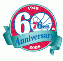 Philadelphia 76ers 2008-2009 Anniversary Logo Sticker Heat Transfer