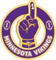 Number One Hand Minnesota Vikings logo decal sticker