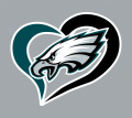 Philadelphia Eagles Heart Logo Sticker Heat Transfer