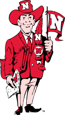 Nebraska Cornhuskers 1962-1973 Mascot Logo Sticker Heat Transfer