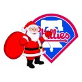 Philadelphia Phillies Santa Claus Logo Sticker Heat Transfer