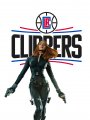 Los Angeles Clippers Black Widow Logo decal sticker