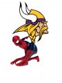 Minnesota Vikings Spider Man Logo Sticker Heat Transfer