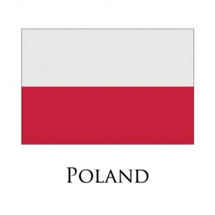 Poland flag logo Sticker Heat Transfer