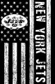 New York Jets Black And White American Flag logo decal sticker