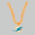 Miami Dolphins Necklace logo Sticker Heat Transfer