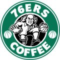 Philadelphia 76ers Starbucks Coffee Logo Sticker Heat Transfer