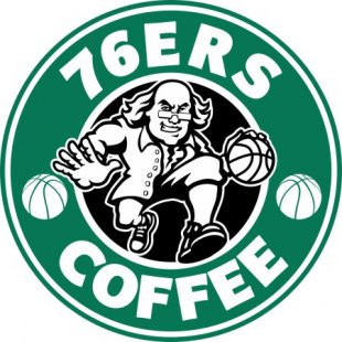 Philadelphia 76ers Starbucks Coffee Logo decal sticker