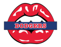 Los Angeles Dodgers Lips Logo Sticker Heat Transfer