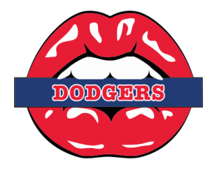 Los Angeles Dodgers Lips Logo decal sticker