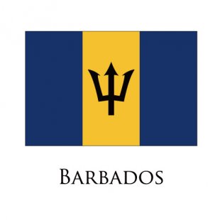 Barbados flag logo