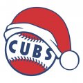 Chicago Cubs Baseball Christmas hat logo decal sticker