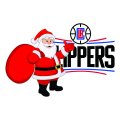 Los Angeles Clippers Santa Claus Logo Sticker Heat Transfer