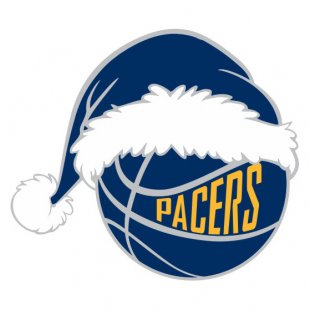 Indiana Pacers Basketball Christmas hat logo decal sticker