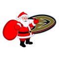 Anaheim Ducks Santa Claus Logo Sticker Heat Transfer