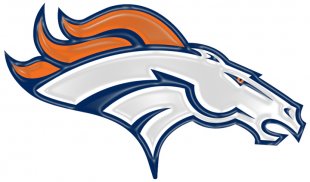 Denver Broncos Plastic Effect Logo Sticker Heat Transfer