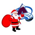 Colorado Avalanche Santa Claus Logo Sticker Heat Transfer