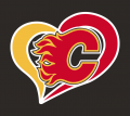 Calgary Flames Heart Logo decal sticker