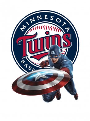 Minnesota Twins Captain America Logo Sticker Heat Transfer