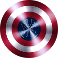 Captain American Shield With New York Yankees Logo Sticker Heat Transfer