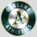 Oakland Athletics Stainless steel logo decal sticker