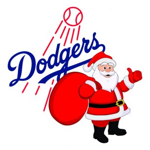 Los Angeles Dodgers Santa Claus Logo decal sticker